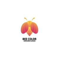 abeille logo conception pente Couleur vecteur