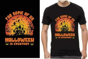 conception de t-shirt d'halloween vecteur