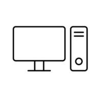 Facile ordinateur et serveur icône. vecteur. vecteur
