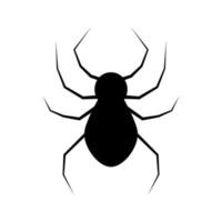 réaliste araignée silhouette icône. vecteur. vecteur