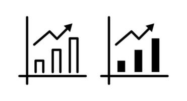 bar graphique icône ensemble. graphique icône ensemble. statistiques et analyse. vecteur. vecteur