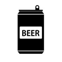 Bière pouvez silhouette icône. alcool. vecteur. vecteur