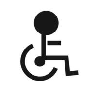 fauteuil roulant et la personne silhouette icône. fauteuil roulant parking. vecteur. vecteur