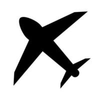 silhouette icône de avion et jet. vecteur. vecteur