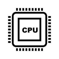 CPU icône. processeur icône. vecteur. vecteur
