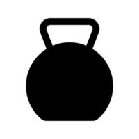 kettlebell silhouette icône. poids icône. vecteur. vecteur