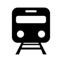 train et rail silhouette icône. banlieusard. vecteur. vecteur