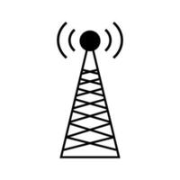 la communication la tour et base station icône. vecteur. vecteur