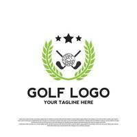 luxueux le golf tournoi logo conception. le golf championnat signe ou symbole. le golf icône. vecteur