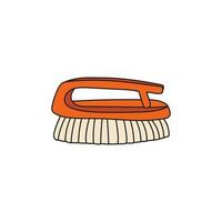 des gamins dessin dessin animé vecteur illustration nettoyage brosse isolé sur blanc Contexte