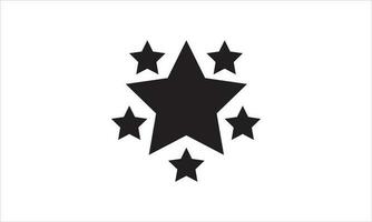 noir étoile icône ensemble sur blanc Contexte vecteur