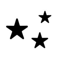 étoile décoration silhouette icône. vecteur. vecteur