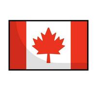 moderne canadien drapeau icône. érable feuille drapeau icône. vecteur. vecteur