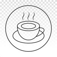une tasse de chaud café café ou caféine boisson plat Icônes vecteur