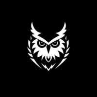 hibou - minimaliste et plat logo - vecteur illustration