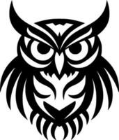 hibou - minimaliste et plat logo - vecteur illustration