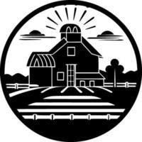 ferme - minimaliste et plat logo - vecteur illustration