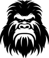 bigfoot - noir et blanc isolé icône - vecteur illustration