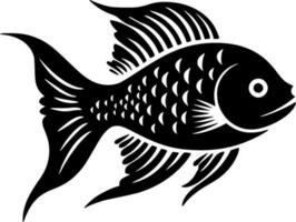 poisson, minimaliste et Facile silhouette - vecteur illustration