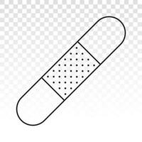 bandage ou médical plâtre ligne art icône pour app et site Internet vecteur