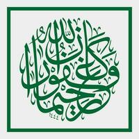 arabe calligraphie conception, de le Coran dans le Nom de Allah, plus gracieux, plus miséricordieux. pour bannière toile de fond conception etc vecteur