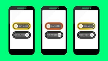 foncé mode icône ou journée mode. le concept interrupteurs à foncé ou nuit ou journée mode. vecteur