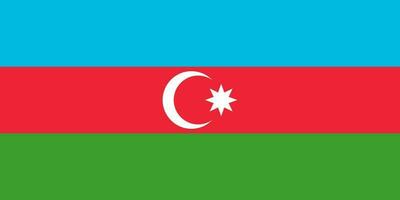 nationale drapeau de Azerbaïdjan avec officiel couleurs. vecteur