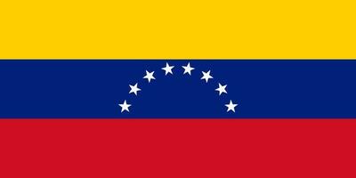le nationale drapeau de Venezuela est isolé dans officiel couleurs. vecteur