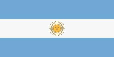 Argentine drapeau avec officiel couleurs. vecteur