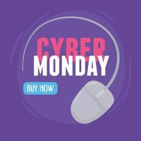 Cyber Monday, acheter maintenant bouton click card vecteur