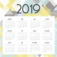 Conception de calendrier low poly vecteur