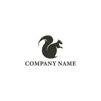 noir silhouette écureuil logo appliqué pour affaires et consultant entreprise logo conception inspiration vecteur