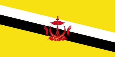 de Brunei nationale drapeau avec officiel couleurs. vecteur