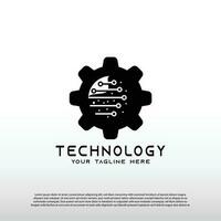 La technologie logos, futur La technologie Icônes, équipement logos, circuit style lignes, vecteur illustration éléments