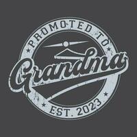 promu à grand-mère 2023 T-shirt marrant Nouveau bébé famille grand-mère tee vecteur