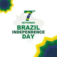 Brésil indépendance journée modèle vecteur
