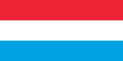 le nationale drapeau de Luxembourg est isolé dans officiel couleurs. vecteur