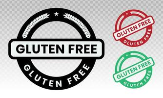 sans gluten ou gluten gratuit nourriture autocollant étiquette plat icône pour applications ou site Internet vecteur