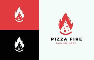 Pizza logo conception pour affaires vecteur