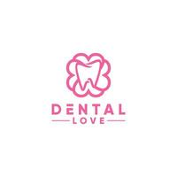 dentaire l'amour logo vecteur
