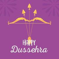 joyeux festival de dussehra de l'inde, de la culture de l'arc et des flèches vecteur