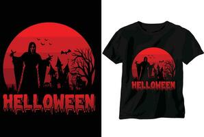 Halloween t chemise conception content Halloween vecteur