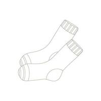 chaussettes. tiré éléments pour camping et randonnée. région sauvage survie, voyage, randonnée, Extérieur des loisirs, tourisme. plat vecteur illustration isolé sur blanc Contexte.