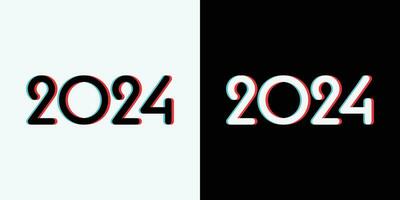 2024 content Nouveau année logo conception 2024 nombre conception vecteur illustration
