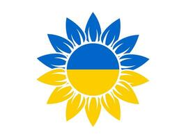 tournesol sur une blanc Contexte avec bleu et Jaune pétales. le tournesol fleur a devenir le officiel symbole de le journée de souvenir de le défenseurs de Ukraine. vecteur. vecteur