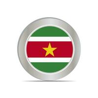 le nationale drapeau de suriname est isolé dans officiel couleurs. vecteur