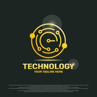 La technologie logo conception avec initiale e concept. circuit La technologie icône.illustration élément vecteur