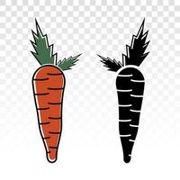 carotte légume plat icône pour applications ou site Internet vecteur