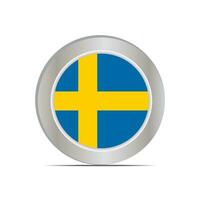 le suédois nationale drapeau est isolé dans officiel couleurs. vecteur