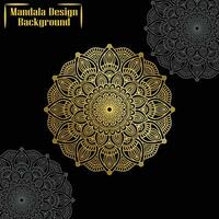 luxe d'or mandala conception modèle vecteur